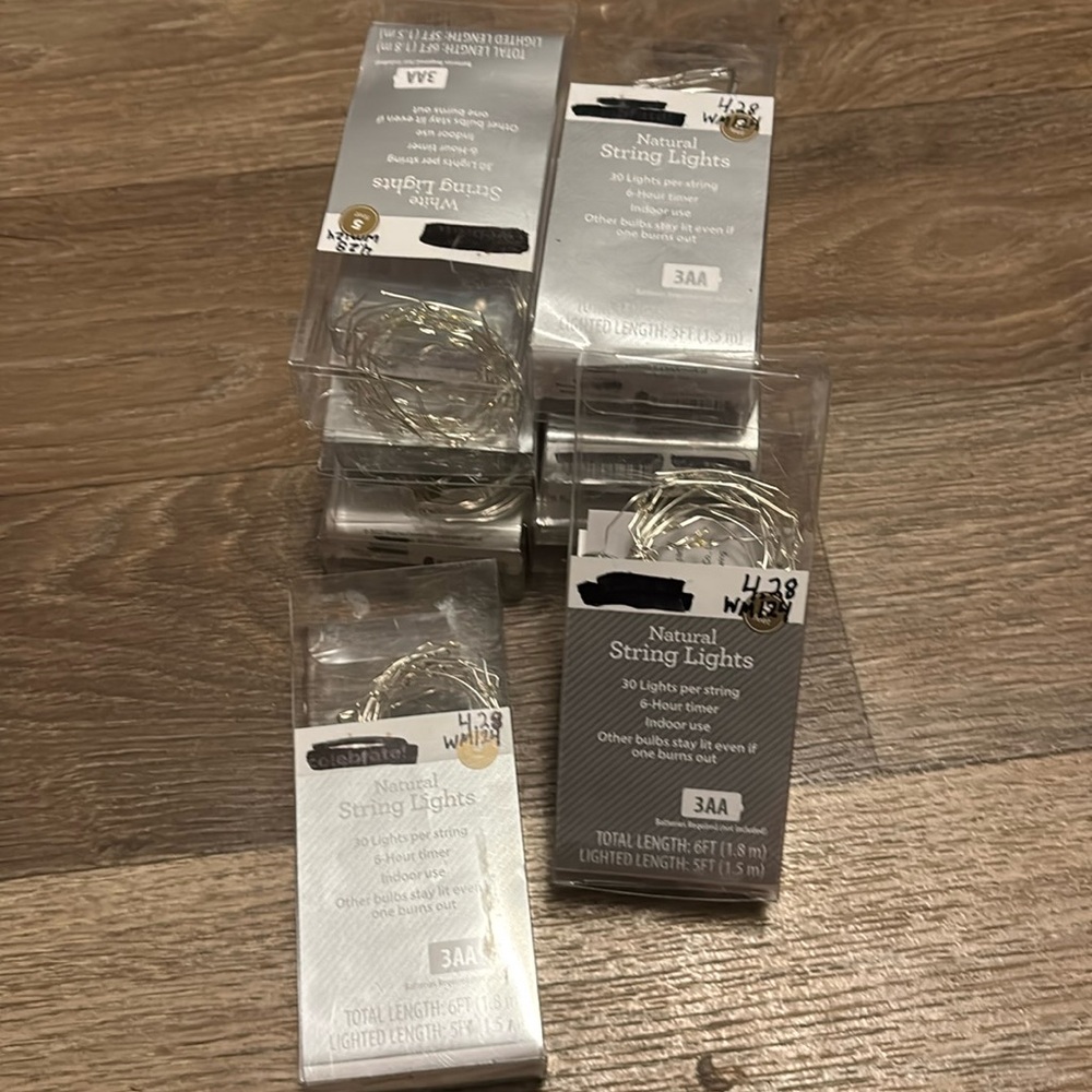 8 boxes of string lights